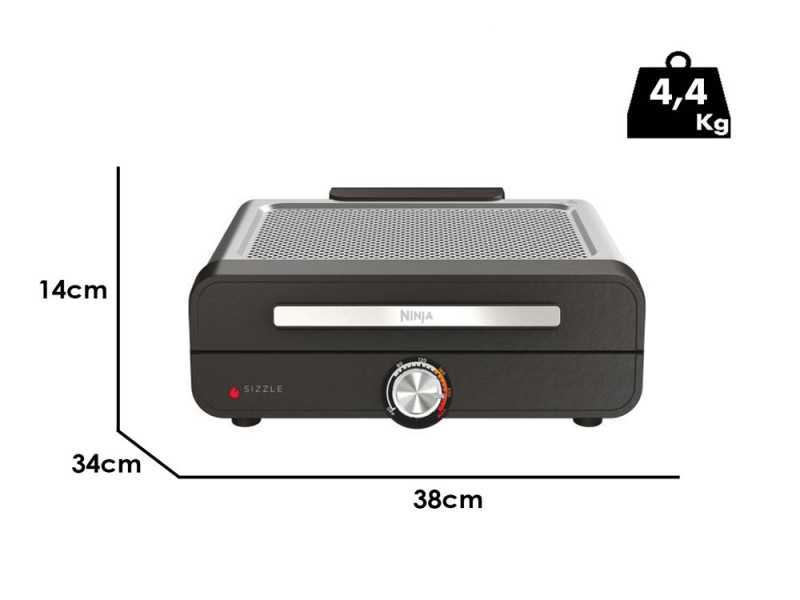 Ninja Sizzle GR101EU - Tragbarer elektrischer Grill - 1450W