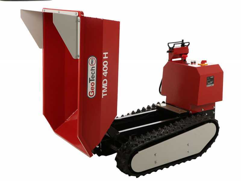 GeoTech-Pro TMD 400 H - Akku Mini Raupendumper 48V 15Ah - hydraulisches Kippen