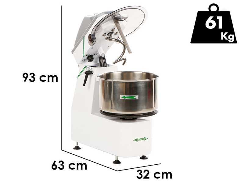 Fimar 12SR - Spiralkneter mit kippbarem Kopf - 400V - 2 Geschwindigkeiten