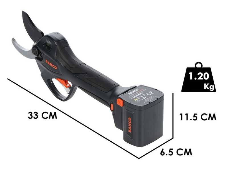 Bahco BCL240 - Elektrische Akku-Baumschere  - 3x21.6V 2.5Ah-Akkus