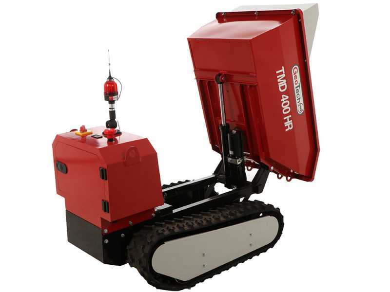 Akku Mini Raupendumper GeoTech-Pro TMD 400 HR mit Fernbedienung - mit hydraulischer Kippfunktion - 400 kg