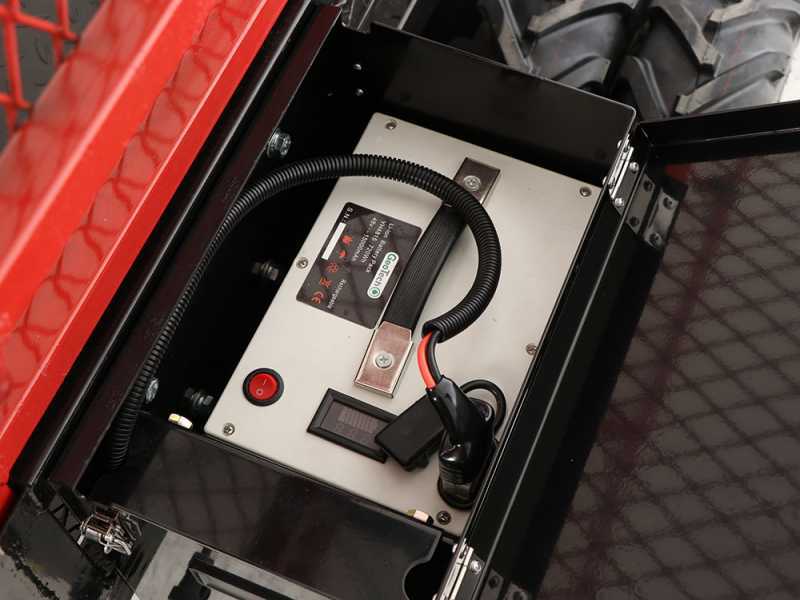 GeoTech-Pro E-Truck 600 - Batteriebetriebene Schubkarre mit Anh&auml;nger - Akku 48V 15Ah