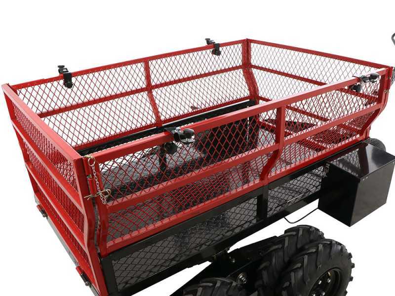 GeoTech-Pro E-Truck 600 - Batteriebetriebene Schubkarre mit Anh&auml;nger - Akku 48V 15Ah
