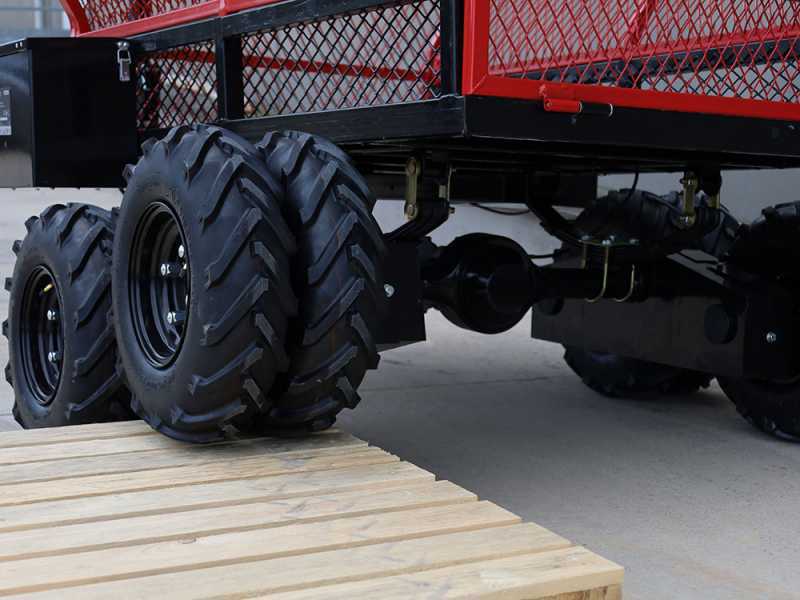 GeoTech-Pro E-Truck 600 - Batteriebetriebene Schubkarre mit Anh&auml;nger - Akku 48V 15Ah