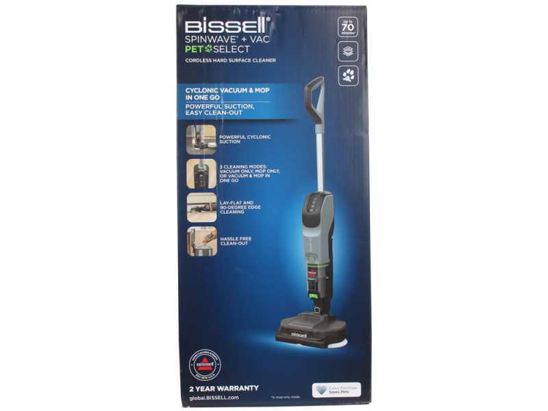 BISSELL SpinWave + Vac PET Select - Hartbodenreiniger - 25,9V