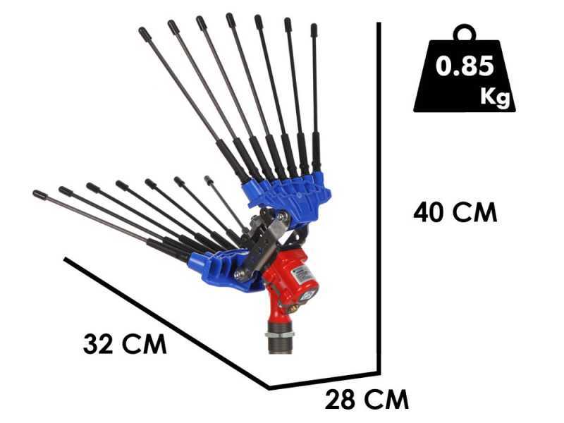 Paterlini VIBRANIUM - Pneumatischer Olivenr&uuml;ttler - 6 bar - 1800 Schl&auml;ge pro Minute