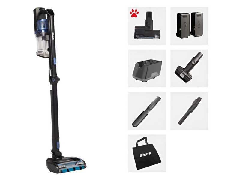 Shark Powerfins IZ320EUT - Staubsauger - Akku-Besen - Mit Pet Kit - 2x Akkus 21.6V