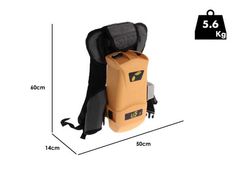 Oliviero Batterie Rucksack L-SET Li5 - Stromversorgungseinheit f&uuml;r Elektrowerkzeuge - 36 V 14 A 504 Wh