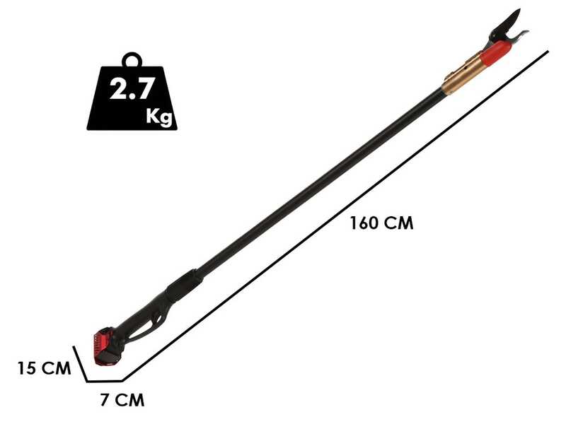Blue Bird HPS 22-160 - Elektrische Astschere auf 160 cm Verl&auml;ngerungsstange - 21.6V 2.5Ah