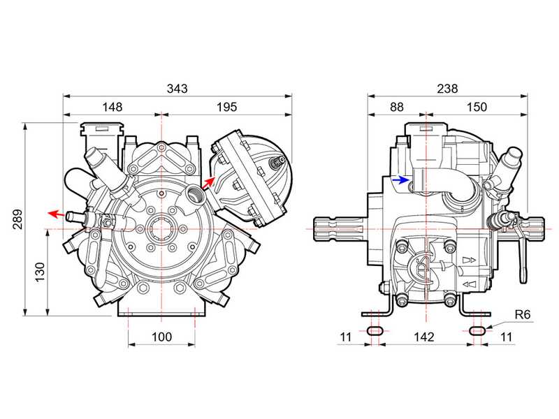 Hochdruck-Kolbenmembranpumpe Comet APS 71 f&uuml;r Traktor &ndash; Hochdruck