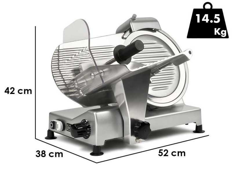 G3 Ferrari Emilia 250 Silver - Aufschnittmaschine mit Edelstahlklinge 250mm - 240 W