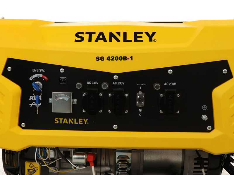 Stanley SG 4200B-1 - Benzin Stromerzeuger - AVR - 4,3 kW - Dauerbetrieb 4,0 kW - 230V