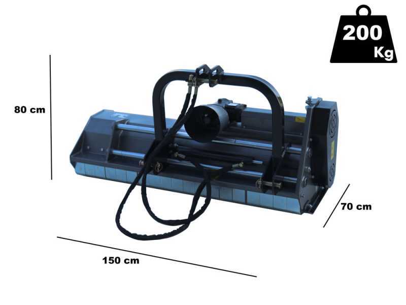 Mulcher mit hydraulischer Verschiebung f&uuml;r Traktor leichte Baureihe - Blackstone BL 140 Hydro
