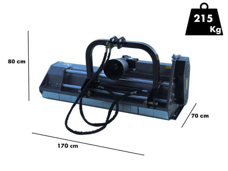 Mulcher mit hydraulischer Verschiebung f&uuml;r Traktor leichte Baureihe Blackstone BL 160 Hydro