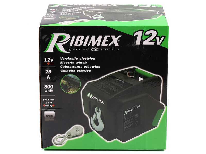 Ribimex PE12V - Batteriebetriebene Seilwinde 12V - mit Fernbedienung