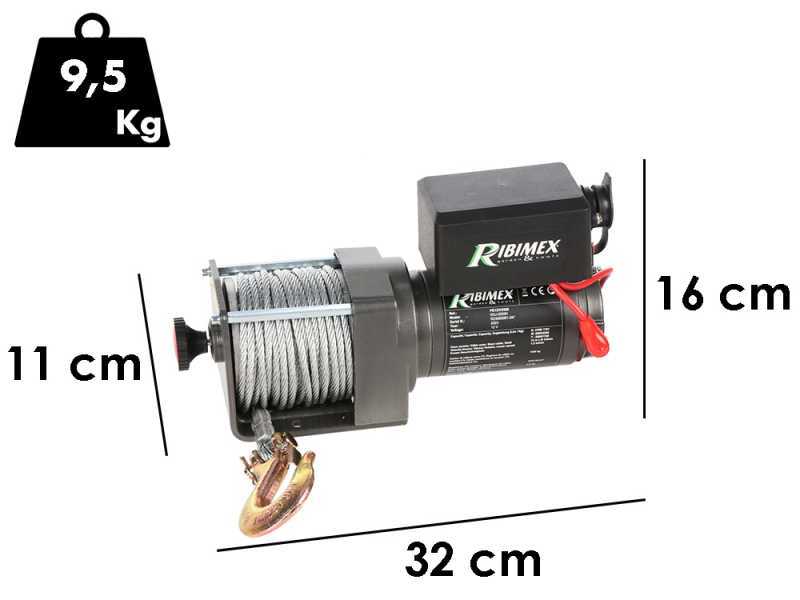 Ribimex PE12V/2500 - Batteriebetriebene Seilwinde  12V - 3 PS