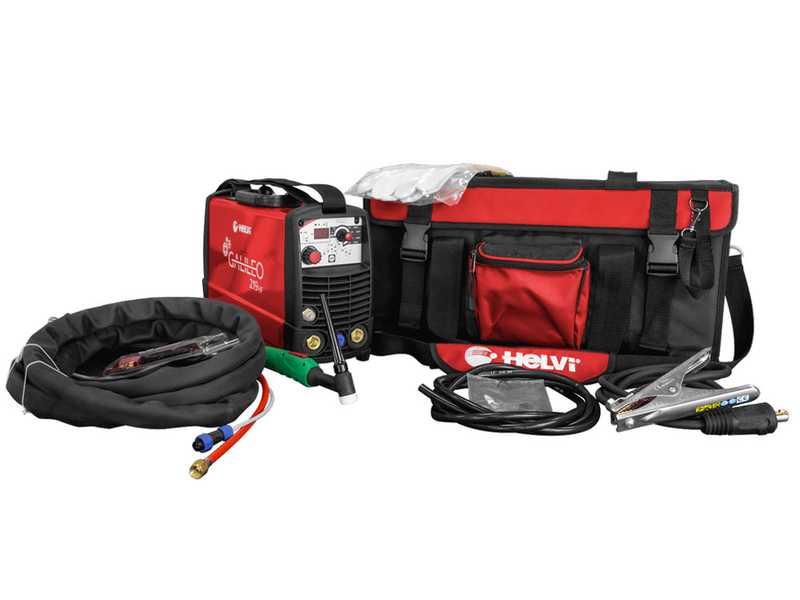 Helvi Galileo TIG 219 HF - Inverter-Schwei&szlig;ger&auml;t (MMA, WIG HF oder LIFT) + Schwei&szlig;ertasche, Gleichstrom (DC)