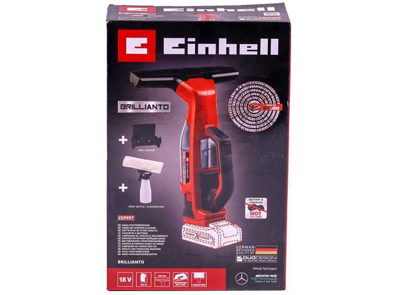 Einhell BRILLIANTO - Akku-Fensterreiniger - 18V/2,5Ah - OHNE AKKU UND LADEGER&Auml;T
