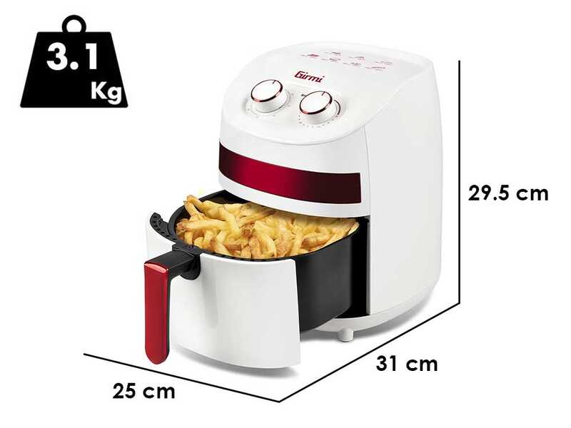 Girmi FG93 EcoFrit Kompakt - Kompakte Hei&szlig;luftfritteuse 3.2L