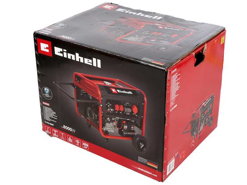 Einhell TC-PG 8000 - Benzin-Stromerzeuger - mit AVR - 8.0 kW - Dauerleistung 7.5 kW 400V
