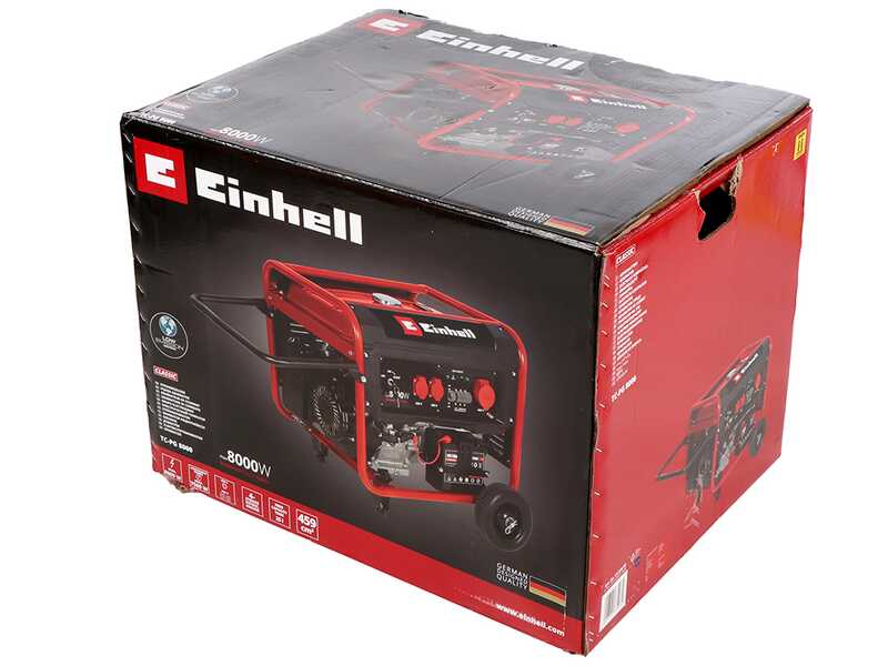 Einhell TC-PG 8000 - Benzin-Stromerzeuger - mit AVR - 8.0 kW - Dauerleistung 7.5 kW dreiphasig