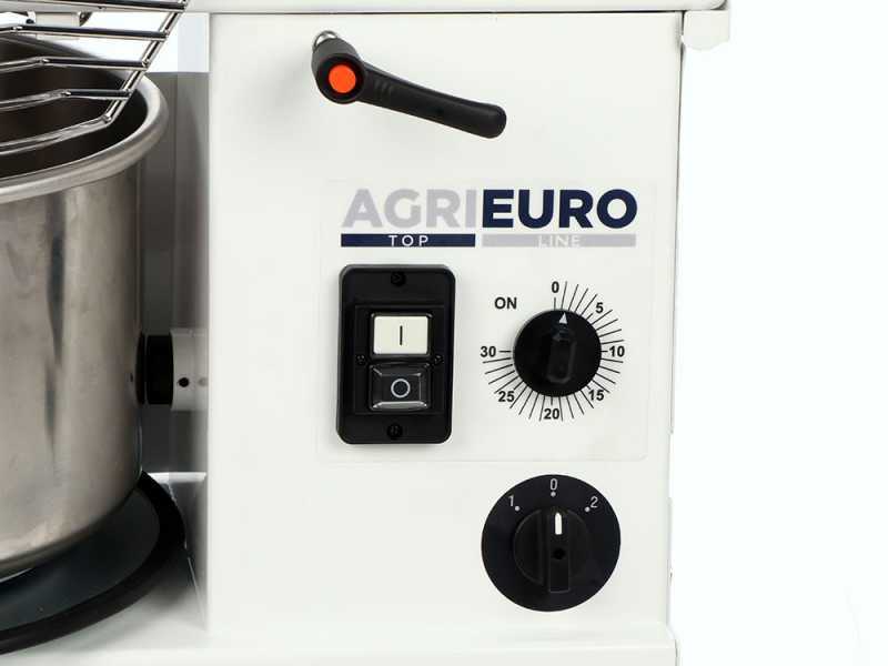 Mixer 3000 H2O Deluxe - Spiralkneter mit kippbarem Kopf- 24 Kg 400V - 2 Geschwindigkeiten und hohe Hydration