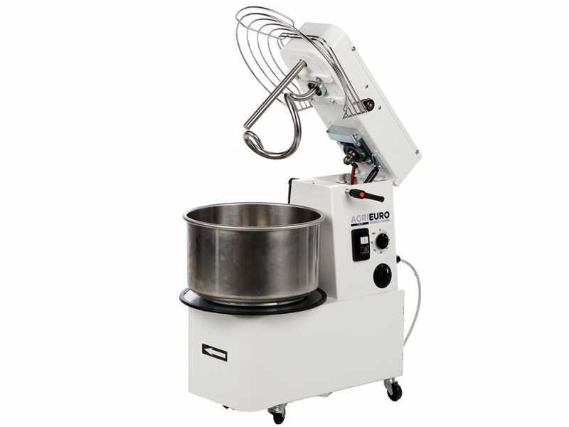 Mixer 3000 H2O Deluxe - Spiralkneter mit kippbarem Kopf- 24 Kg 400V - 2 Geschwindigkeiten und hohe Hydration