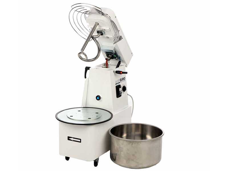 Mixer 1000 S Deluxe - Spiralkneter mit kippbarem Kopf - Teigkapazit&auml;t 8 Kg und 1 Geschwindigkeit