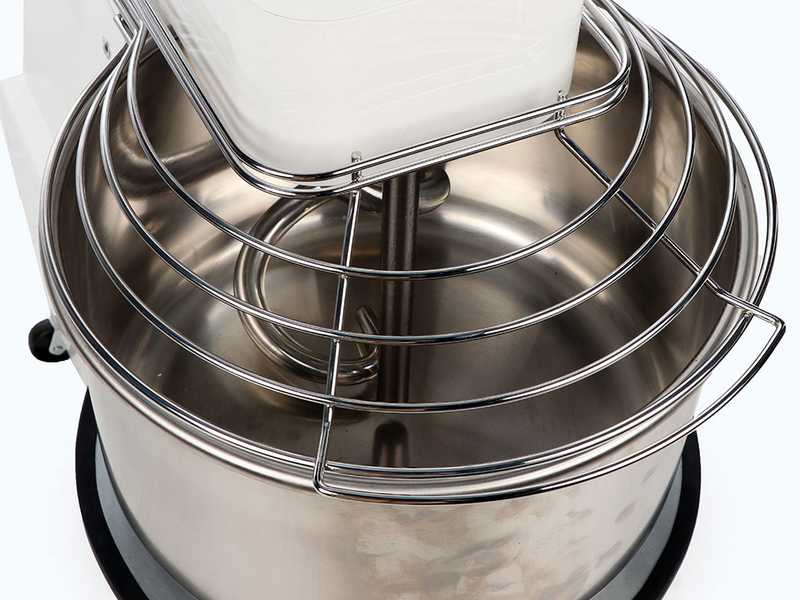 Mixer 1000 S Deluxe - Spiralkneter mit kippbarem Kopf - Teigkapazit&auml;t 8 Kg und 1 Geschwindigkeit