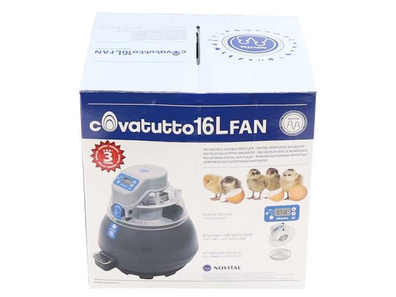 Novital Covatutto 16L Fan - Automatische Brutmaschine f&uuml;r Eier