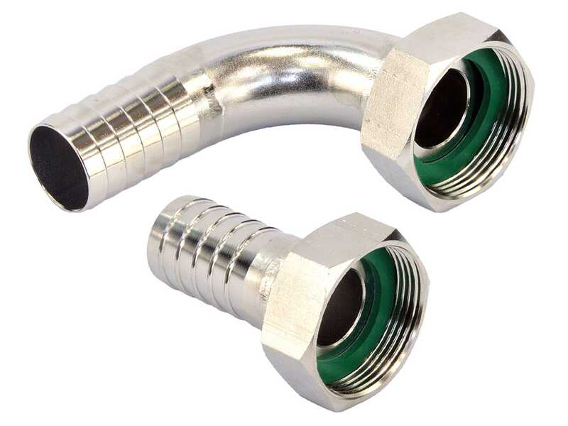 Tellarini ALM 25 - Elektrische Umf&uuml;llpumpe f&uuml;r &Ouml;l aus Edelstahl &ndash; 1 Gerader +  1 gebogener Edelstahl-Anschluss - 230V &ndash; W&auml;hlen Sie Ihre Anschl&uuml;sse!