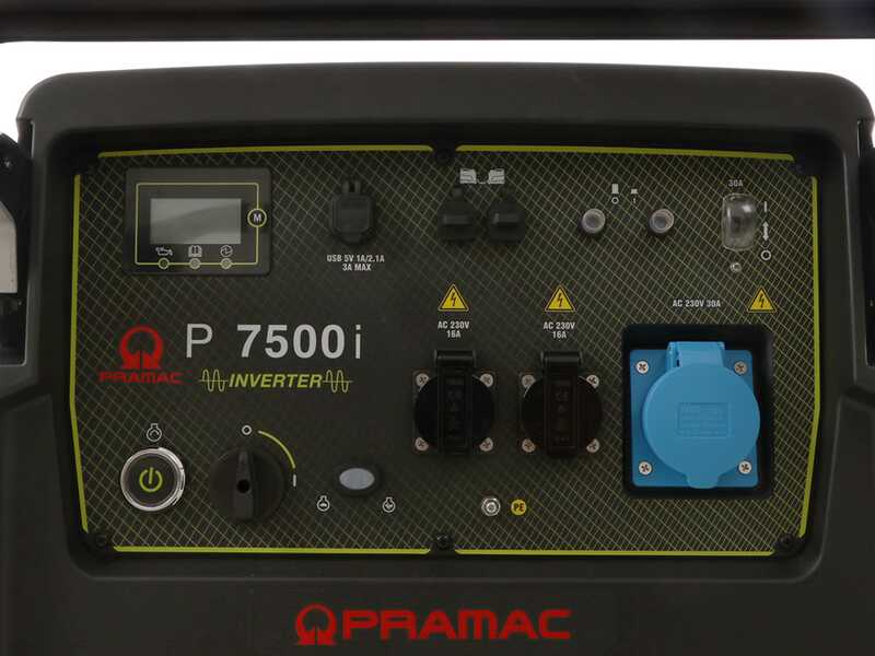 Pramac P7500I - Schallged&auml;mpfter Stromerzeuger auf R&auml;dern mit Inverter 7 kW - Dauerbetrieb 6,5 kW Einphasig 230 V
