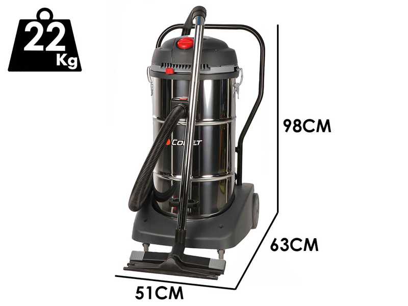 Comet CVP 365 XB - Nass-/Trockensauger - 65 l - aus Stahl - Beh&auml;lter, abnehmbar vom Gestell-