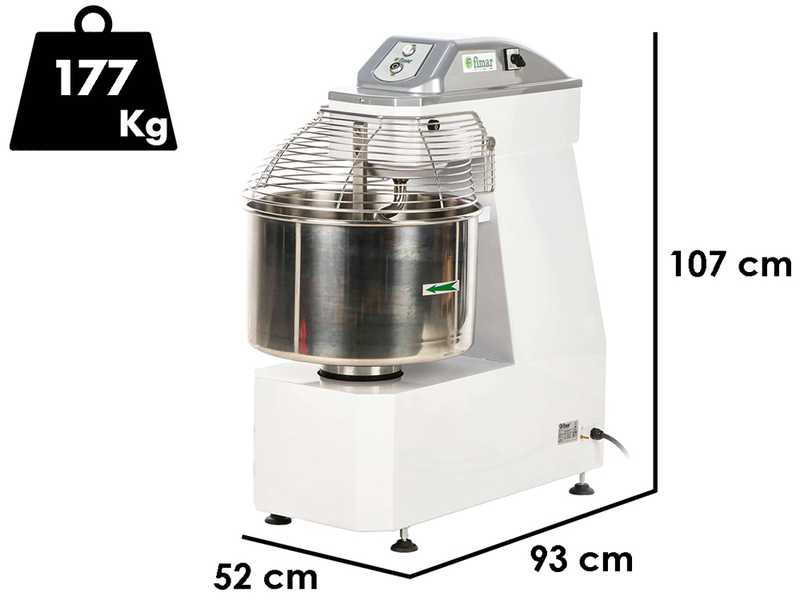 Fimar 50SB - Spiralknetmaschine - 400V - 50 kg - 2 Geschwindigkeiten