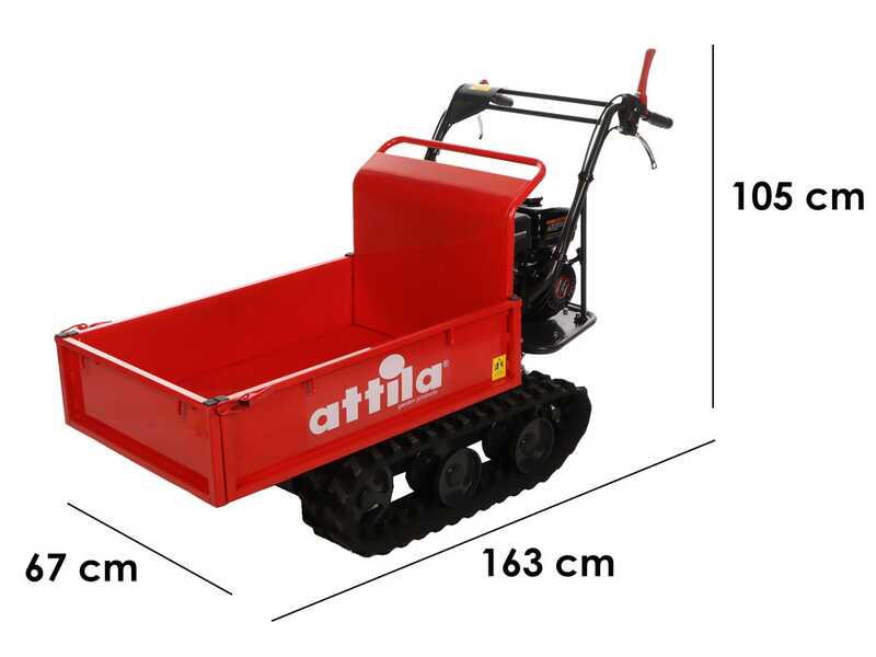 Attila ATT 300 C - Motorschubkarre mit Raupen und ausziehbaren Seitenw&auml;nden - Tragf&auml;higkeit 300 Kg
