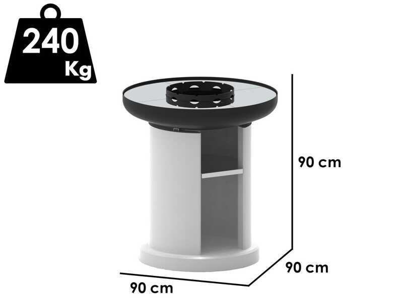 Palazzetti Apollo 90 - Grill - f&uuml;r Holz und Holzkohle