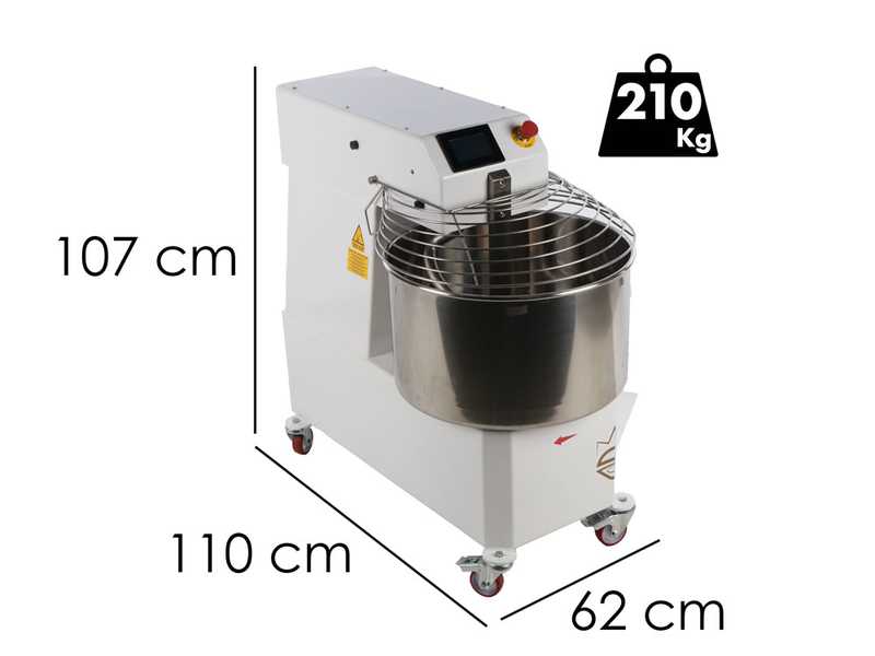 SPIRALMAC SV60 2 VEL Touch - Spiralkneter mit hoher Hydratation - 60 kg - Drehstrom