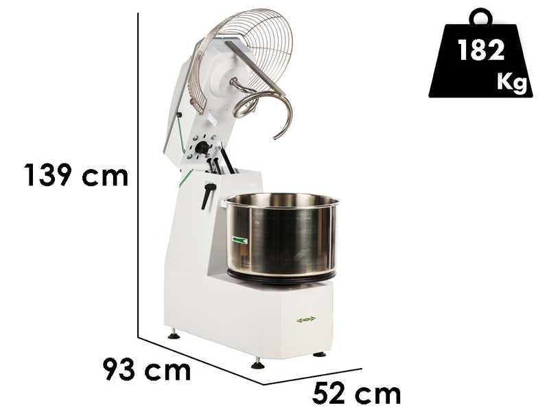 Fimar 50SR - Spiralkneter mit kippbarem Kopf - Dreiphasig