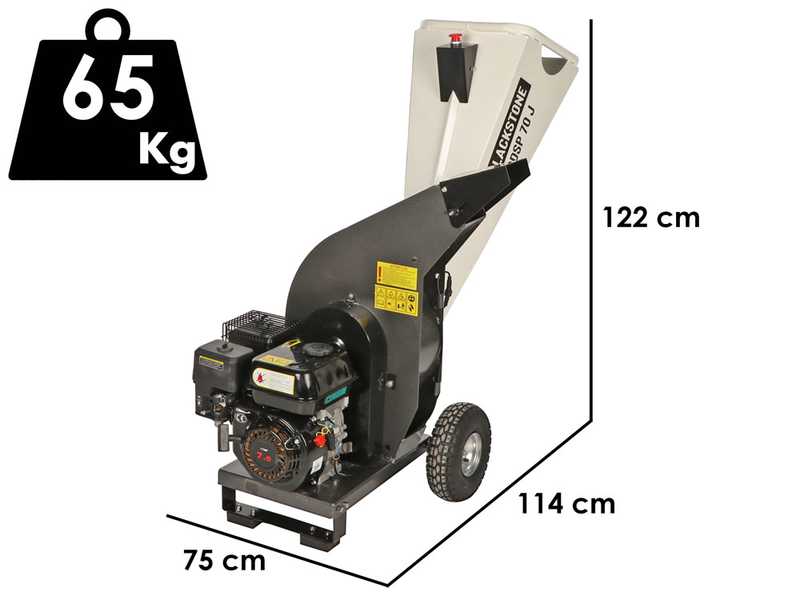 BlackStone DSP 70 J - H&auml;cksler mit Verbrennungsmotor - 212-cm&sup3;-Benzinmotor