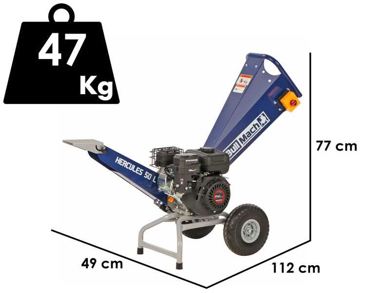 BullMach Hercules 50 L - Benzin-H&auml;cksler  - Motor Loncin H200 196ccm