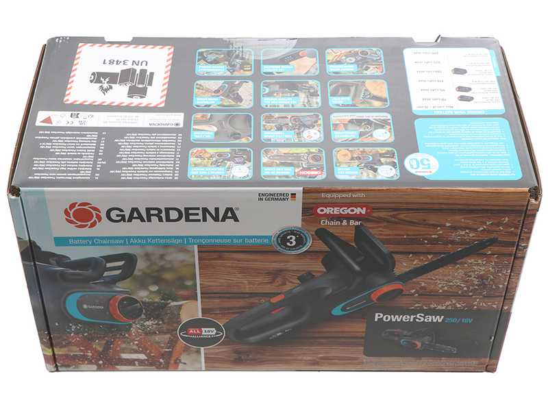 Gardena PowerSaw 250/18V Akku-Astkettens&auml;ge - Schwertl&auml;nge 25 cm - SOLO - OHNE AKKU UND LADEGER&Auml;T
