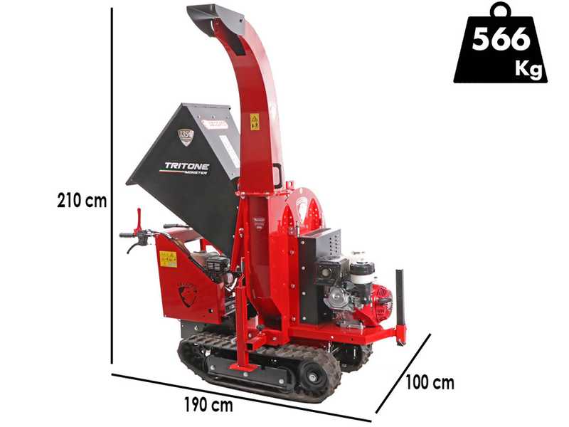 Ceccato Tritone Monster Cingo - H&auml;cksler mit Raupenantrieb - Honda GX390 Motor