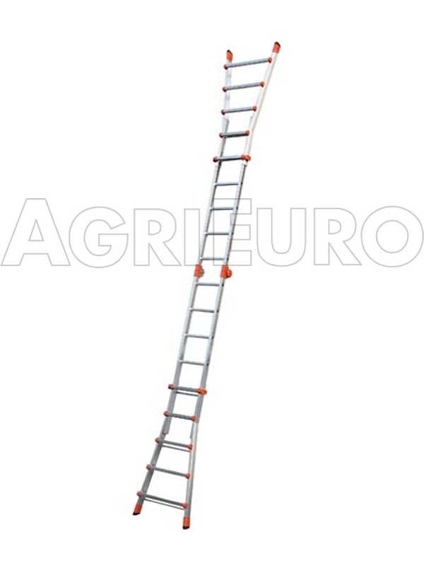 Gierre Peppina AL010DS - 2x6 Stufen, 2,71 m - Teleskopleiter aus Aluminium