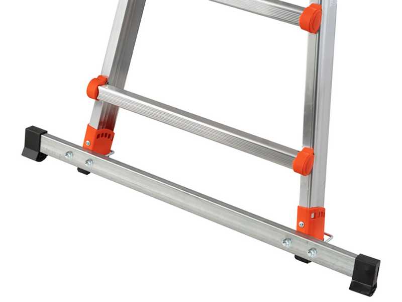 Gierre Peppina AL020DS - 2x8 Trittstufen, 4,70 m - Teleskopleiter aus Aluminium