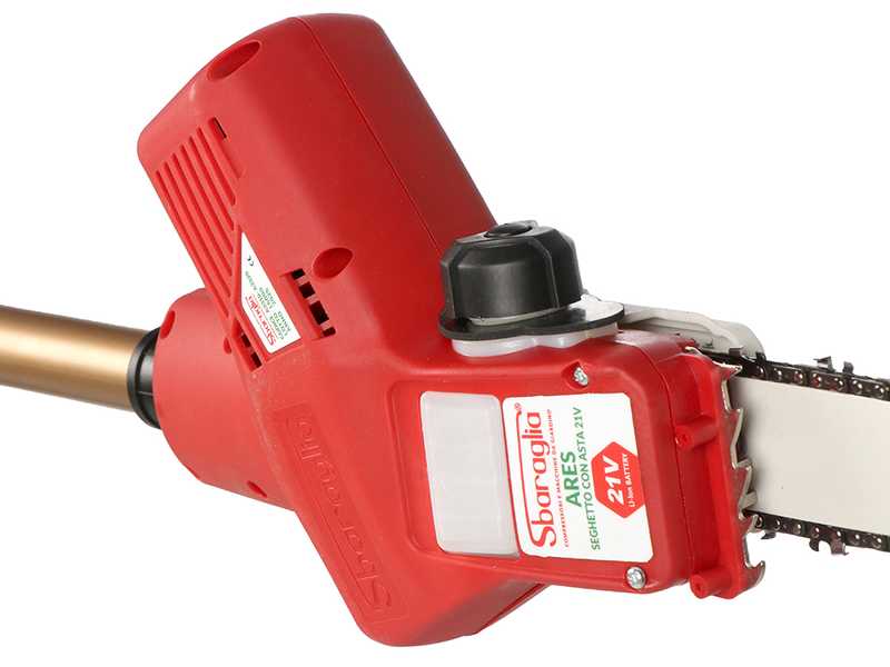 Sbaraglia Ares 21V - Akku-Baumschere auf Verl&auml;ngerungsschaft - 2x 21V/5,2 Ah