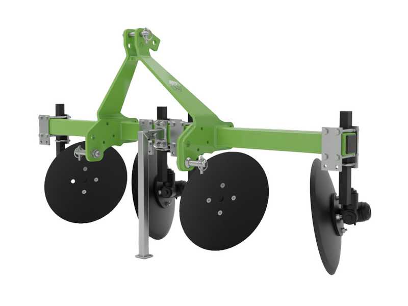 Seven Italy Simply - Scheibenhiller -  4 Pfl&uuml;ge- leichte Reihe - Rahmen 160 cm -  f&uuml;r Traktoren mit Dreipunktaufnahme