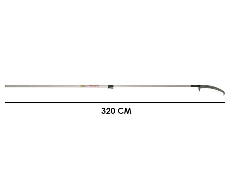 Castellari PS35PRO+AT3 - Gest&auml;nges&auml;ge mit &bdquo;U&ldquo;-Z&auml;hnen auf Aluminiumstange - 205-320 cm - 35 cm S&auml;geblatt