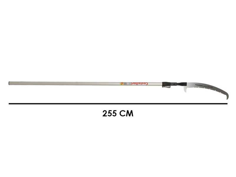 Castellari PS35PRO+AT4 - Gest&auml;nges&auml;ge mit U-Z&auml;hnen auf ovalem Aluminiumschaft - 255-415 cm - S&auml;geblatt 35 cm