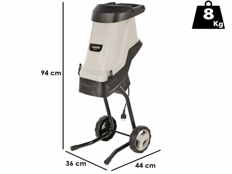 BlackStone SHRED 45 BL - Elektro H&auml;cksler - mit umkehrbaren Messern und Auffangwanne