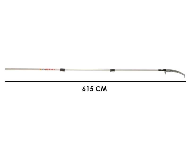 Castellari PS35PRO+AT6 - Gest&auml;nges&auml;ge mit &bdquo;U&ldquo;-Z&auml;hnen auf Aluminiumschaft - 265-615 cm - 35 cm S&auml;geblatt
